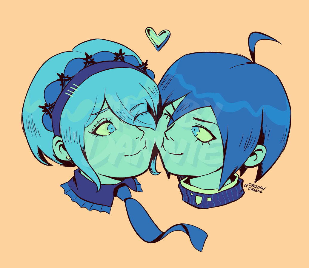 Kirumi and Shuichi (fan art for Danganronpa) 2023